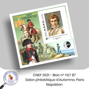 CNEP 2021 - Bloc n° Y&T 87 - Autoadhésif - Salon philatélique d'Automne, Paris - Napoléon