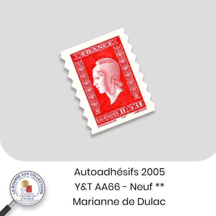 2005 - Autoadhésifs -  Y&T n° AA 66 (3841) - Marianne de Dulac - Neuf **