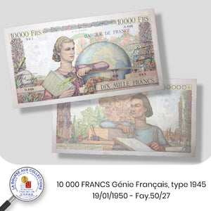 10 000 FRANCS Génie Français, type 1945 - 19/01/1950 - Fay.50/27