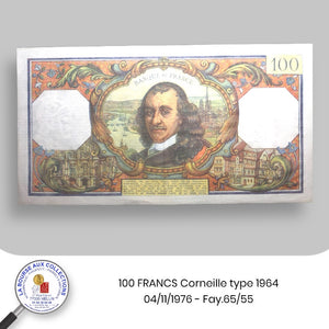 100 Francs Corneille type 1964 - 04/11/1976 - Fay.65/55