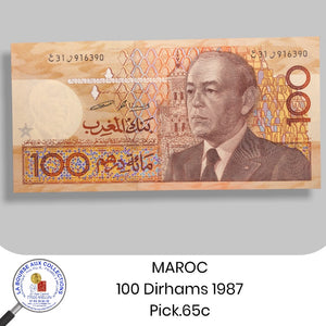 MAROC - 100 DHIRHAMS 1987 - Pick.65c- NEUF / UNC