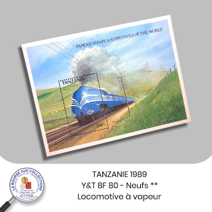 TANZANIE 1989 - Y&T BF 80 - Locomotive à vapeur - NEUF **