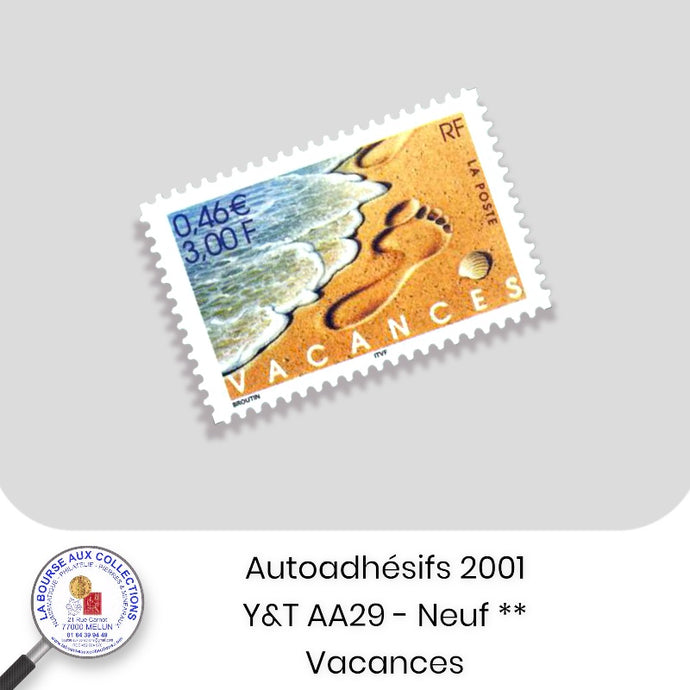 2001 - Autoadhésifs -  Y&T n°  AA 29 (3400) - Vacances - Neuf **