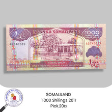 Charger l&#39;image dans la galerie, SOMALILAND - 1 000 Shilings 2011 - Pick.20a - NEUF / UNC
