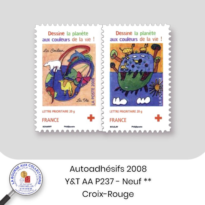 2008 - Autoadhésifs - Y&T AA P237 (P4306a) -  Croix-rouge - Neuf **