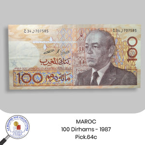 MAROC - 100 DHIRHAMS - 1987 - Pick.64c