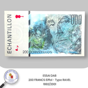 ESSAI DAB - 200 FRANCS Eiffel type Ravel - (1992/2001)