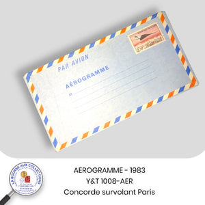 AEROGRAMME - 1982 - Y&T 1008-AER - 2 F. 70 Concorde survolant Paris - NEUF **