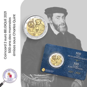 Coincard 2 euro BELGIQUE 2021 - 500 ans des pièces de monnaie émises sous Charles Quint