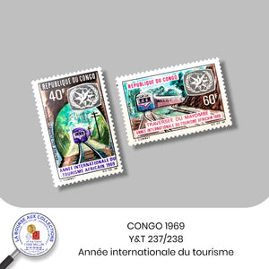 CONGO 1969 - Y&T 237/238  - Année internationale du tourisme  – Neufs **