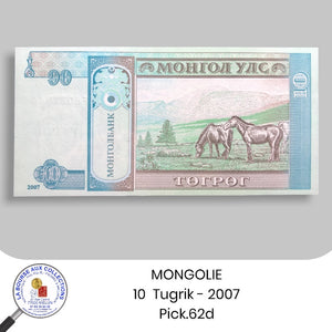 MONGOLIE - 10  Tugrik - 2007 - Pick.62d - NEUF / UNC