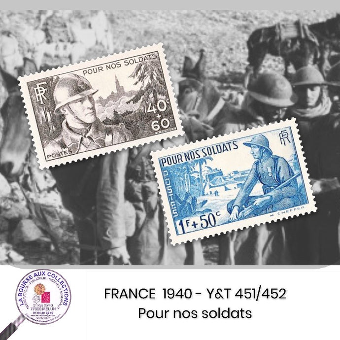 1940 - Y&T 451/452 - Pour nos soldats - Neuf **
