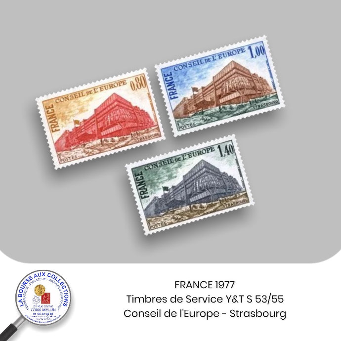 1977 - Y&T S 53/55 - Conseil de l'Europe - Strasbourg - Neuf **