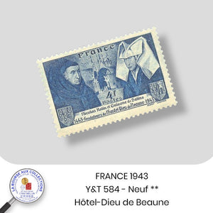 1943 - Y&T 583 - Cinquième centenaire de l'Hôtel-Dieu de Beaune - Neuf **