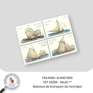 ALAND (Finlande) 1995 - Y&T 95/98 - Bateaux de transport de l'archipel - Neufs **