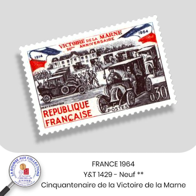 1964 - Y&T 1429 - Cinquantenaire de la Victoire de la Marne - Neuf **