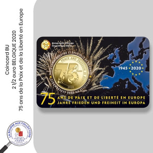 2 1/2 euro BELGIQUE 2020 -  75 ans de la Paix et de la Liberté en Europe