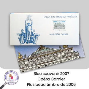 2007- Bloc souvenir n° 24 - Opéra Garnier - Le plus beau timbre de l'année 2006 - Neuf **