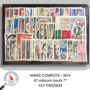 Année complète - FRANCE 1974 - Timbres neufs **